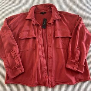 Lulu’s Going with the Seasons Rusty Rose Shacket | L, NWT